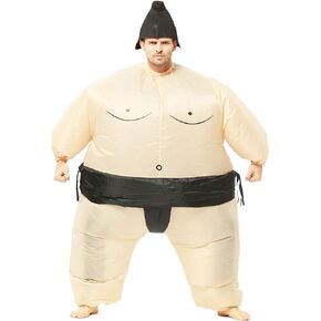 GOPRIME Sumo Wrestling Cosplay Costume, Inflatable, Blow Up Suit, One Size Fits Most Adults for Halloween