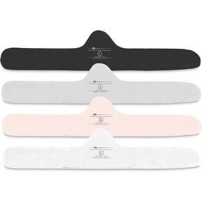 More of Me to Love Organic Cotton and Bamboo Bra Liner 4-Pack (Pearl White, Blush Pink, Stone Gray, Onyx Black)