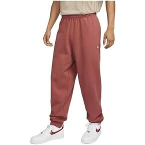 Nike Essentials Solo Swoosh Men's Heavyweight Fleece Pants Joggers (US, Alpha, Medium, Regular, Regular, Canyon Rust/White)