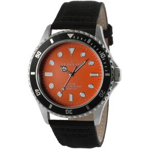 Peugeot Men's Sport Bezel Watch with Black Canvas Wrist Band