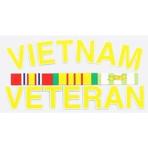VIETNAM VETERAN CAMPAIGN RIBBON OUTSIDE DECAL 3"X5" in Saudi Arabia