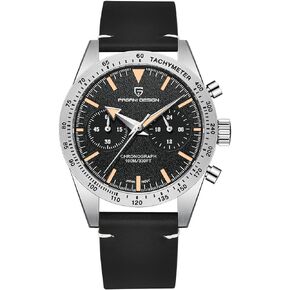 Pagani Design Fashion Men's Chronograph Watches Japanese VK64 Quartz Movement Full Stainless Steel 100M Waterproof Wide Arrow Hands Luminous Retro Sport Analog Wistwatches