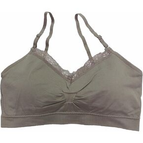 Coobie Seamless V-Neck with Lace Bra, Driftwood