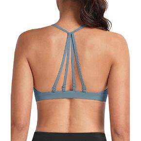 Padded Sports Bras for Women - Cross Back Deep V Neckline Strappy Yoga Athletic Crop Tank Tops