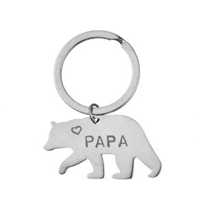 Meiligo Father's Day Gift Keychain Dad Father Bear Keychain for Men Husband