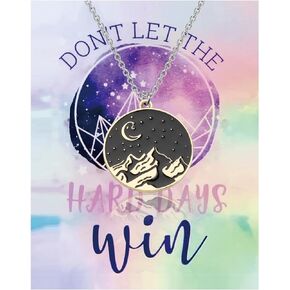 Lywjyb Birdgot Book Inspired Gift The Night Court Gift Velaris Gift Don't Let The Hard Days Win Necklace Bookish Gift