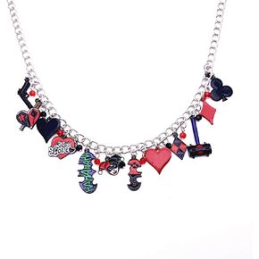 Superhero Harley Quin Clown Charm Necklace Gifts for Girl Woman
