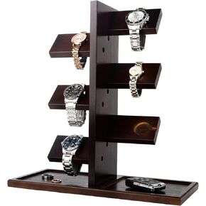 Kechmnew Valentine's Day Gift -Watch Holder Stand Charging Station, Watch Display Tower Jewelry Organizer for Rings, Necklaces, Coins Gifts for Men Women