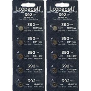 10 Loopacell 392/384 Silver Oxide Batteries
