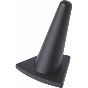 Plymor Black Rubber Ring Finger Display, Single on Triangular Base, 2" W x 1.625" D x 2.125" H