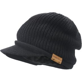Stylish Beanie with Visor - Knit Hat with Brim for Men and Women - Radar Cap