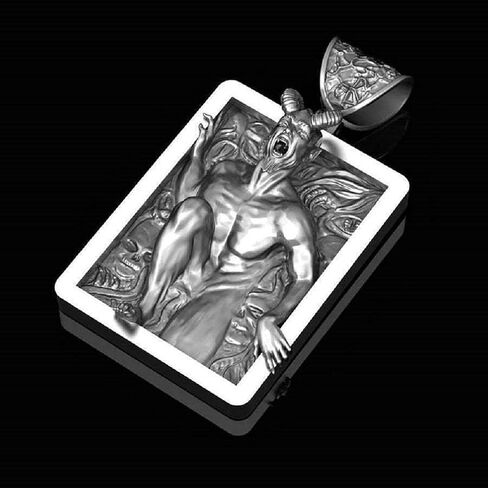 قلادة جمجمة للرجال، قلادة جمجمة شيطان قوطي نورديك فايكنغ جمجمة رأس قلادة للرجال هيكل جمجمة فاسق قرون سحر قلادة مجوهرات هدية إكسسوارات عيد الأب in Kuwait