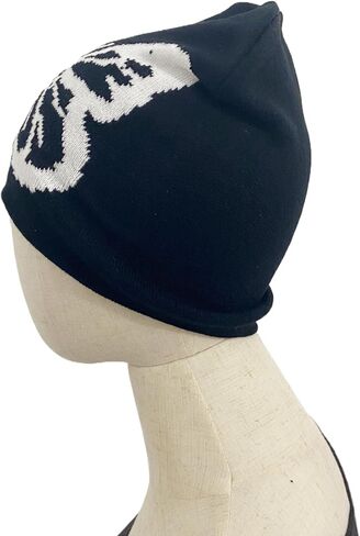 Women Butterfly Printing Beanie Hat Y2K Wireless Winter Knit Skull Cap Graphic Warm Knitted Cap in Saudi Arabia