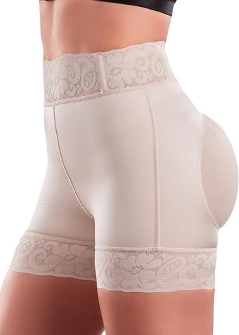FAJAMIA 001 Fajas Colombianas Moldeadoras Colombian Mid-Compression Butt Lifter Shorts with Silicone Lace for Tummy Control in Kuwait