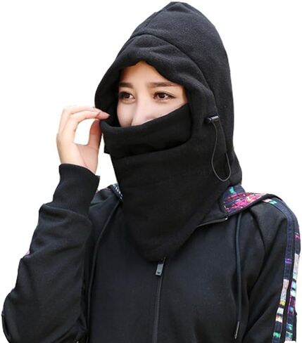 Flyusa 6 in 1 سميكة من الصوف الحراري Balaclava قلنسوة للرياح التزلج على الجليد والرياضة الخارجية قناع الوجه in Kuwait