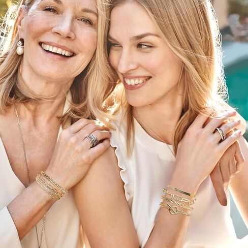 مجموعة اساور سلسلة ذهبية بوهو مكونة من 5 قطع قابلة للتكديس ومفتوحة قابلة للتعديل، اساور سلسلة انيقة متعددة الطبقات، مجموعات مجوهرات ذهبية للنساء والفتيات in Kuwait