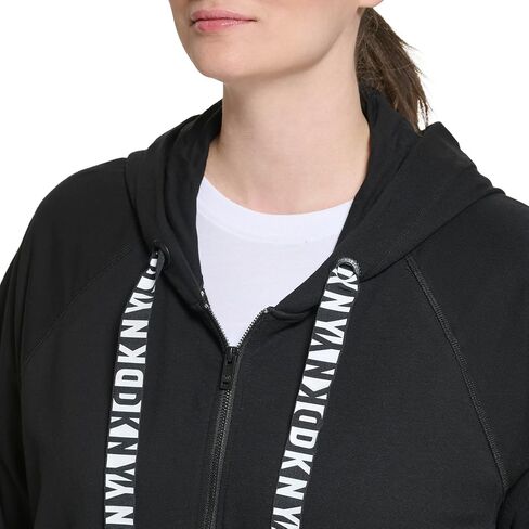 DKNY Women's Plus Size Cozy Comfy Terry Zip Hoodie Pullover Sweater in Saudi Arabia
