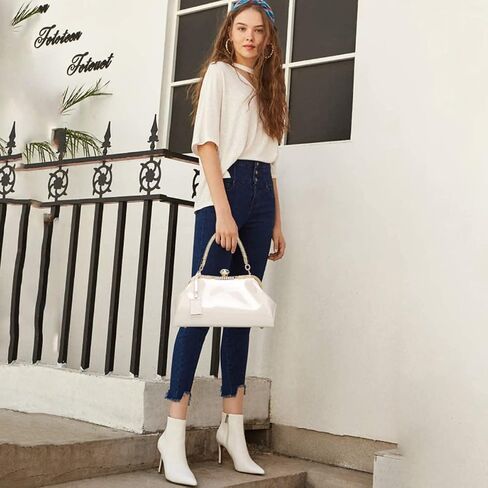 Glossy Patent Leather Handbag for Women Top Handle Tote Bag Evening Shoulder Bag Wedding Satchel Retro Purse in Saudi Arabia