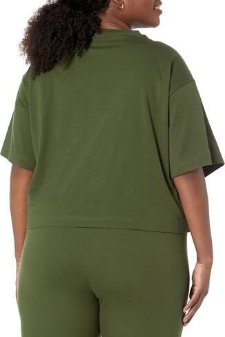 Amazon Essentials Women's Organic Cotton Drop Shoulder Relaxed Boxy Short-Sleeve T-Shirt (Available in Plus Size) in Saudi Arabia