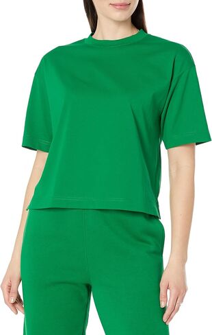 Amazon Essentials Women's Organic Cotton Drop Shoulder Relaxed Boxy Short-Sleeve T-Shirt (Available in Plus Size) in Saudi Arabia