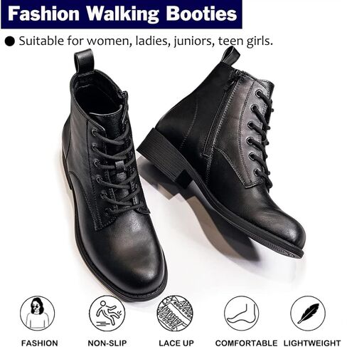 Mei MACLEOD إمرأة دانتيل حذاء من الجلد مع سحاب كاجوال للتنزه سيرًا على الأقدام جولة تو كعب منخفض موضة الجوارب العمل أحذية قتالية in Kuwait