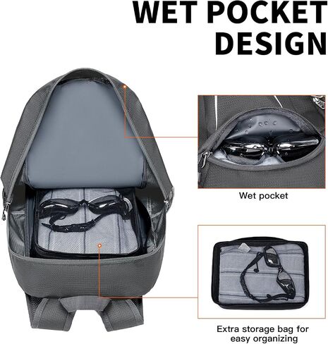 MIYCOO Lightweight Packable Backpack for Travel, 45L Hiking Backpack, Daypack for Men and Women, Waterproof Foldable Backpack Large Hiking Bag Grey in Saudi Arabia