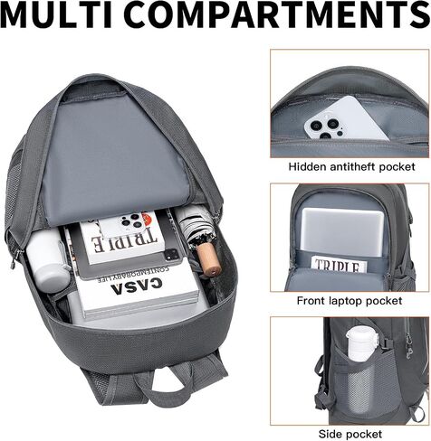 MIYCOO Lightweight Packable Backpack for Travel, 45L Hiking Backpack, Daypack for Men and Women, Waterproof Foldable Backpack Large Hiking Bag Grey in Saudi Arabia