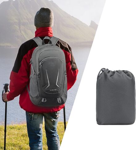 MIYCOO Lightweight Packable Backpack for Travel, 45L Hiking Backpack, Daypack for Men and Women, Waterproof Foldable Backpack Large Hiking Bag Grey in Saudi Arabia