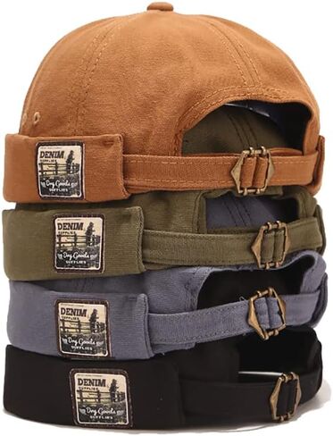 Mongous رجل القطن التصحيح حافة حافة الجمجمة كاب البحرية كاب توالت الكفة الرجعية قبعة صغيرة in Kuwait