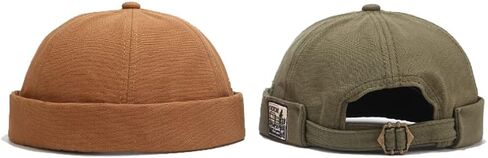 Mongous رجل القطن التصحيح حافة حافة الجمجمة كاب البحرية كاب توالت الكفة الرجعية قبعة صغيرة in Kuwait