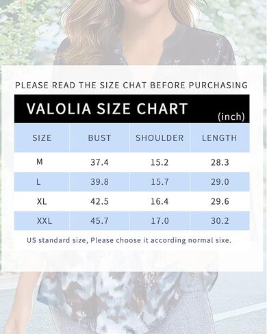 بلوزات VALOLIA النسائية 3/4 كم مطبوعة بالزهور ورقبة على شكل حرف V وقمصان تونيك فضفاضة in Kuwait