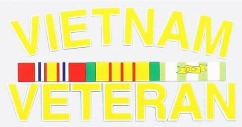 VIETNAM VETERAN CAMPAIGN RIBBON OUTSIDE DECAL 3"X5" in Saudi Arabia
