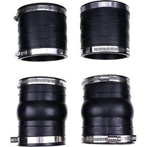 JEENDA 2pcs Exhaust Hose Bellows Upper Rubber Coupler 3852696 9-72802 and Low Rubber Coupler 3863450 18-2780 3852741 Compatible with Volvo Penta 4.3L 5.0L 5.7L V6 V8 engines