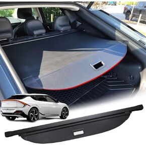 Cargo Cover for Kia EV6 Accessories,Carbon Fiber Texture Retractable Rear Trunk Organizer Trunk Cover Privacy Security Screen Shield Shade for 2022 2023 2024 Kia EV6 Accessories
