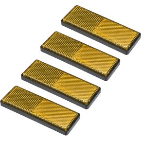 X AUTOHAUX 4pcs M6x0.8 Green Plastic Universal Screw Mount Reflective Warning Reflector for Motorcycle Bike