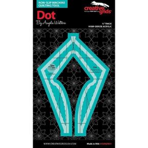 Creative Grids Machine Quilting Tool – Dot – CGRQTA11 – Made in USA, Non-Slip Grip Acrylic Quilting & Sewing Template Ruler for Free-Motion Quilt Patchwork Design on Domestic Sewing & Longarm
