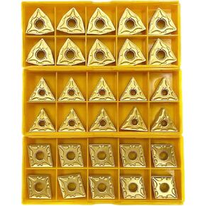 30 قطعة من شفرات إدراج الكربيد المعدنية القابلة للفهرسة CNMG 431 + WNMG 431 + TNMG 331 لحامل أدوات المخرطة in Kuwait