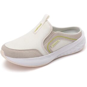 Women Mules Sneakers Slip On Walking Shoes Lightweight Comfortable Breathable Anti Slip Rubber Sole