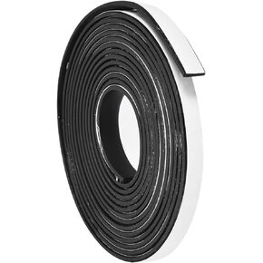 uxcell Adhesive Rubber Strips, 0.4"W x 5/64"T x 10'L Solid Neoprene Rubber Sheet Rolls with Adhesive Backing for DIY Gaskets Seals Pads Crafts
