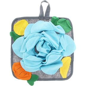 iplusmile 12" × 12" Rabbit Foraging Mat with Fixing Handle-Rabbit Toy, Rabbits Snuffle Mat, Machine Washable Polar Fleece Interactive Feeding Mat Treat Dispenser for Bunny Guinea Pig