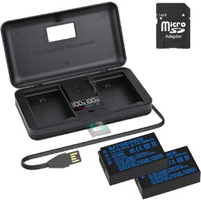 EN-EL20A EN-EL20 Rechargeable Li-ion Battery and LCD USB Dual Charger for Nikon Coolpix P1000 P950 1 J1 J2 J3 DL24-500 Blackmagic Pocket Cinema Camera