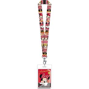 Disney 85928 Minnie Mouse Red Lanyard Novelty and Amusement Toys, Multi-Colored, 3"