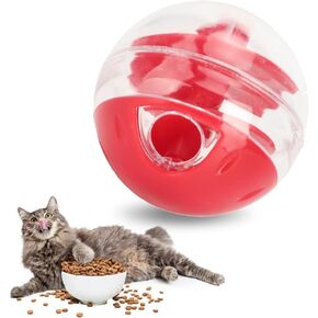 Cat Treat Dispenser Toys, Interactive Slow Feeder, Leakage Mouth Pet Slow Feeder Ball Interactive Bite Resistant Cat Toy Ball for Cat Kitten Training, Puzzle Ball, Pet Birthday Gift