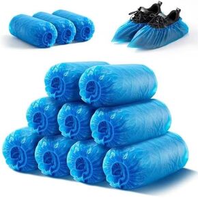HUADYMEET Shoe Covers 1000 Pack(500 Pairs) Large Shoe Covers Disposable Shoe Boot Covers Waterproof Shoes Protectors Covers Durable Boot&Shoes Covers for Indoors,One Size Fits All, 600g/Bag
