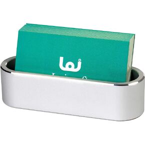 Aluminum Business Card Holder Display Office Business Card Stand Name Card Display Organizer for Desk