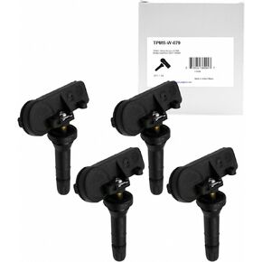 PDQ TPMS 433 MHZ Tire Pressure Sensor 4 Pack Rubber Stem for Jeep RAM Direct Replacement for OE Part # 68157568AB | 68239720AC | 68249197AA | 68378369AC
