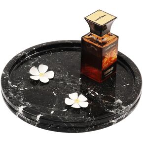 Radicaln Marble Tray Green Onyx 10" Inch Handmade Bathroom Storage Bathroom Tray - Serving Coffee Tray for Coffee Bar - Makeup Storage Vanity Tray - Round Tray