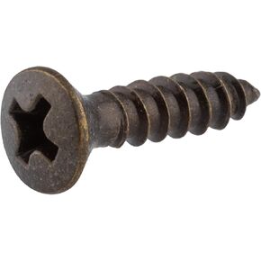 #6 x 5/8" Antique Brass Oval Head Phillips Drive Wood Screws | Pack of 25 | Self Tapping Screws for Wood Antique or Modern Furniture | SCR658OVPHAB in Kuwait