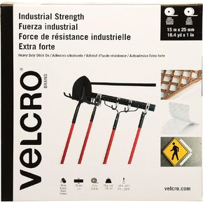 VELCRO Brand Industrial Strength Tape | Indoor Use, Cut-to-Length | Superior Holding Power | Black, 16.4 yd x 2 in