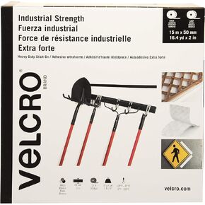VELCRO Brand Industrial Strength Tape | Indoor Use, Cut-to-Length | Superior Holding Power | Black, 16.4 yd x 2 in